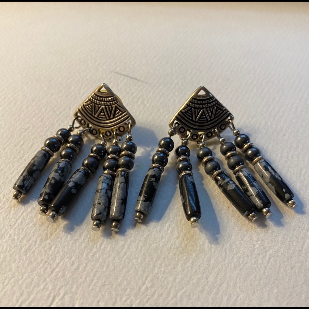 Sterling silver & semi precious stone earrings